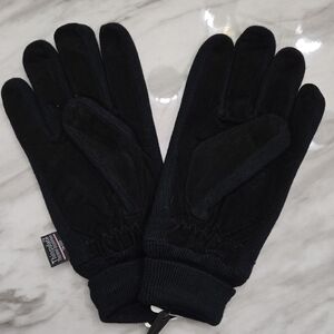 3M Thinsulate Black Winter Leather Gloves